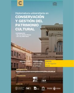 El 13 de agosto iniciará la Diplomatura Universitaria en Conservación y Gestión del Patrimonio Cultural