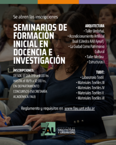 Se abren las inscripciones a Seminarios de formación inicial en docencia e investigación
