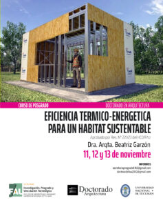 CURSO DE POSGRADO: EFICIENCIA TERMICO-ENERGETICA PARA UN HABITAT SUSTENTABLE